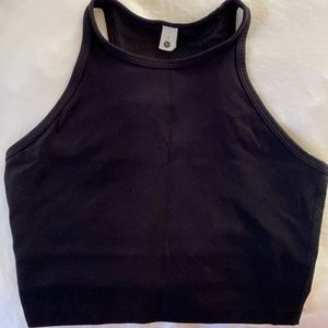 Stori Unscripted Cropped Shelf Tank Sz 2 NWOT Onyx / Black